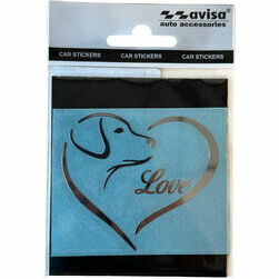 Uzlīme - niķeļa tetovējums - Suns Love 70x60mm