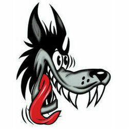 Vilks ar izkārtu mēli 10,5x8cm