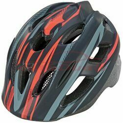 Velo ķivere bērnu, melns ar zilu, sarkanu, 55-58cm