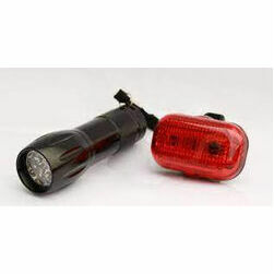 Velo lukturu komplekts, 9 LED un 3 LED  uz 3 AAA baterijām
