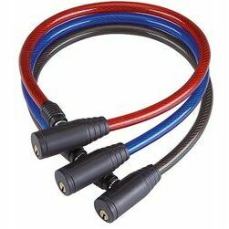 Velo saslēgs, zils, 55cm, diametrs 10 mm