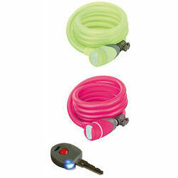 Velo saslēgs ar stiprinājumu un LED apg. atslēgā, 150cm